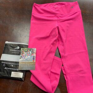 2 Pair! CompressionZ leggings Size L - Pink and Navy